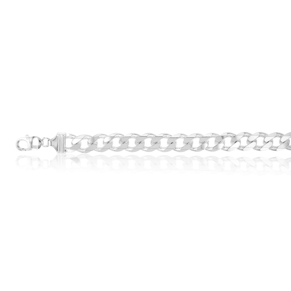 Sterling Silver 300 Gauge 21cm Curb Bracelet