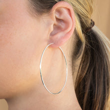 Load image into Gallery viewer, Sterling Silver Plain 65mm Hoop Earrings