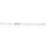 Sterling Silver Heavy Curb 250 Gauge ID Bracelet 21cm