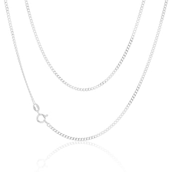 Sterling Silver 60 Gauge Curb Chain 45cm