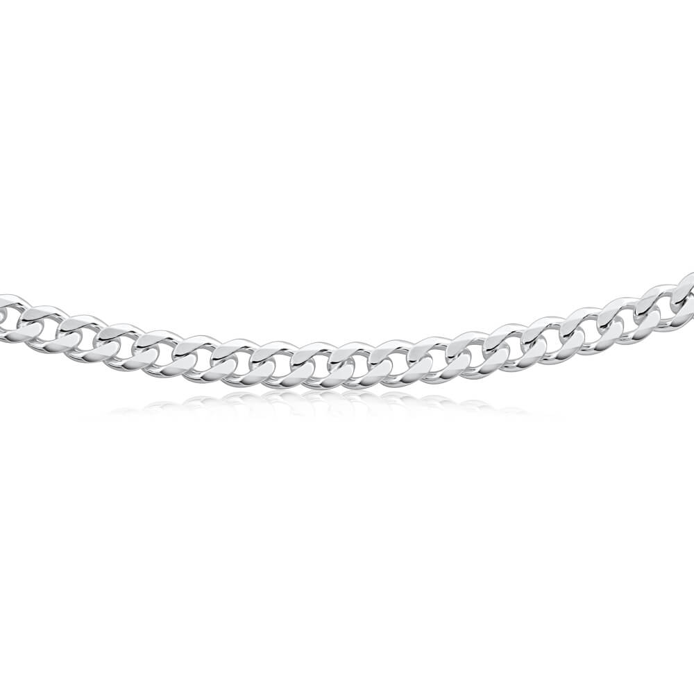 Sterling Silver 55cm 200 Gauge Bevelled Curb Chain