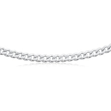 Load image into Gallery viewer, Sterling Silver 55cm 200 Gauge Bevelled Curb Chain