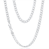 Sterling Silver Curb 150 Gauge 55cm Chain