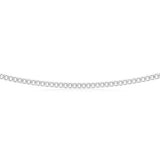 Sterling Silver 80 Gauge Diamond Cut 50cm Curb Chain
