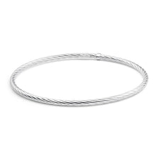 Load image into Gallery viewer, Sterling Silver Twist 65mm Bangle