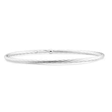 Load image into Gallery viewer, Sterling Silver Twist 65mm Bangle