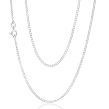 Load image into Gallery viewer, Sterling Silver Diamond Cut 60cm Curb Chain