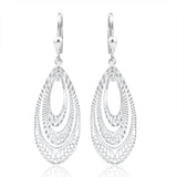 Sterling Silver Cutout Drop Earrings