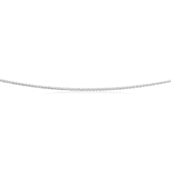 Sterling Silver Wheat Adjustable Heart Drop Chain 50cm