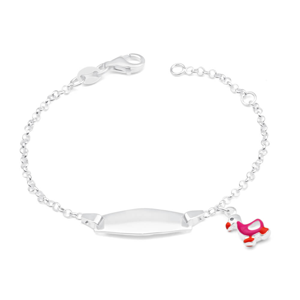 Sterling Silver Duck Drop Baby Bracelet