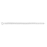 Sterling Silver Fancy Plaited Boltring Bracelet