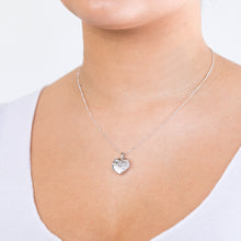 Load image into Gallery viewer, Sterling Silver Love Engraved Heart Locket