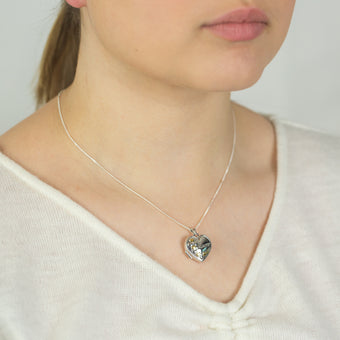 Sterling Silver Gold Plated Hearts Mum Locket