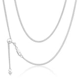 Sterling Silver Curb Extender 50cm Chain