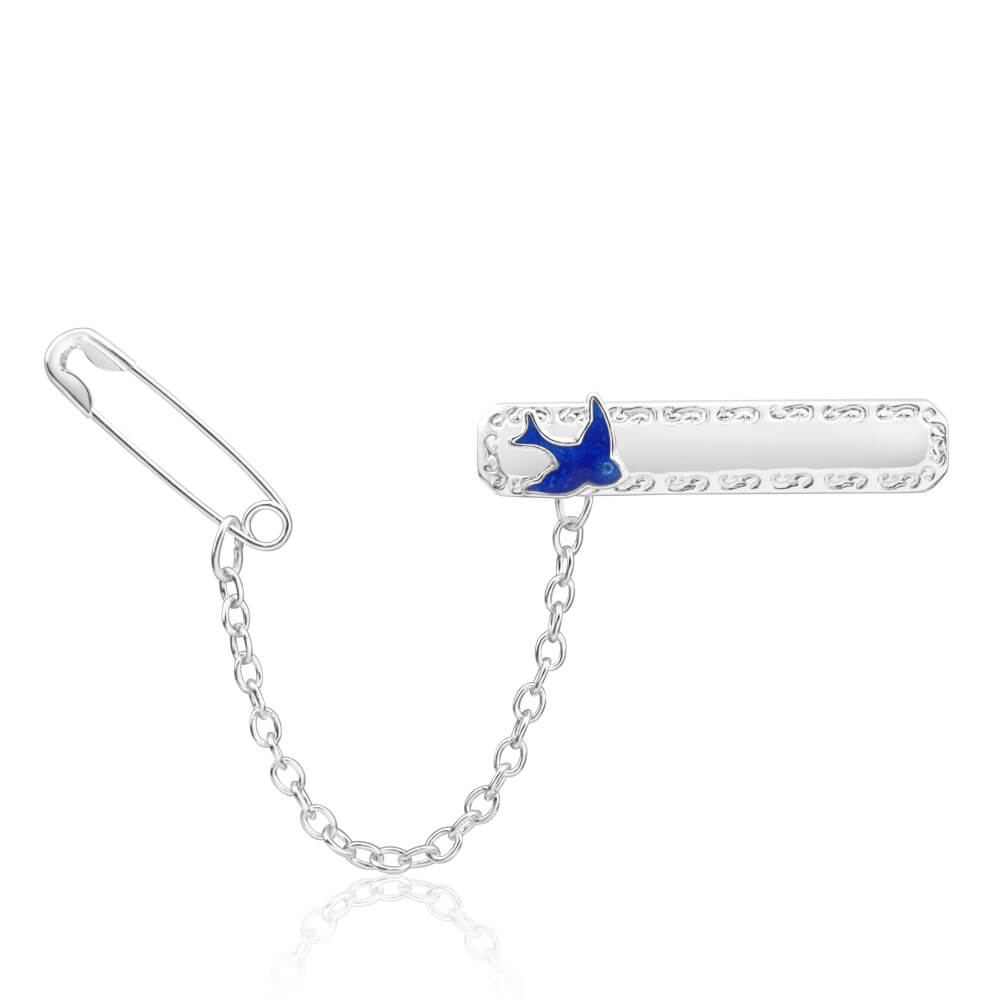 Blue Bird Sterling Silver Baby ID Bracelet - Jewellery Store