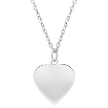 Load image into Gallery viewer, Sterling Silver 15mm Flat Heart Pendant