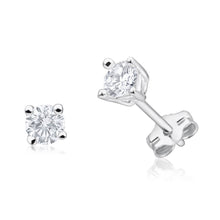 Load image into Gallery viewer, Sterling Silver Cubic Zirconia 4mm Claw Stud Earrings
