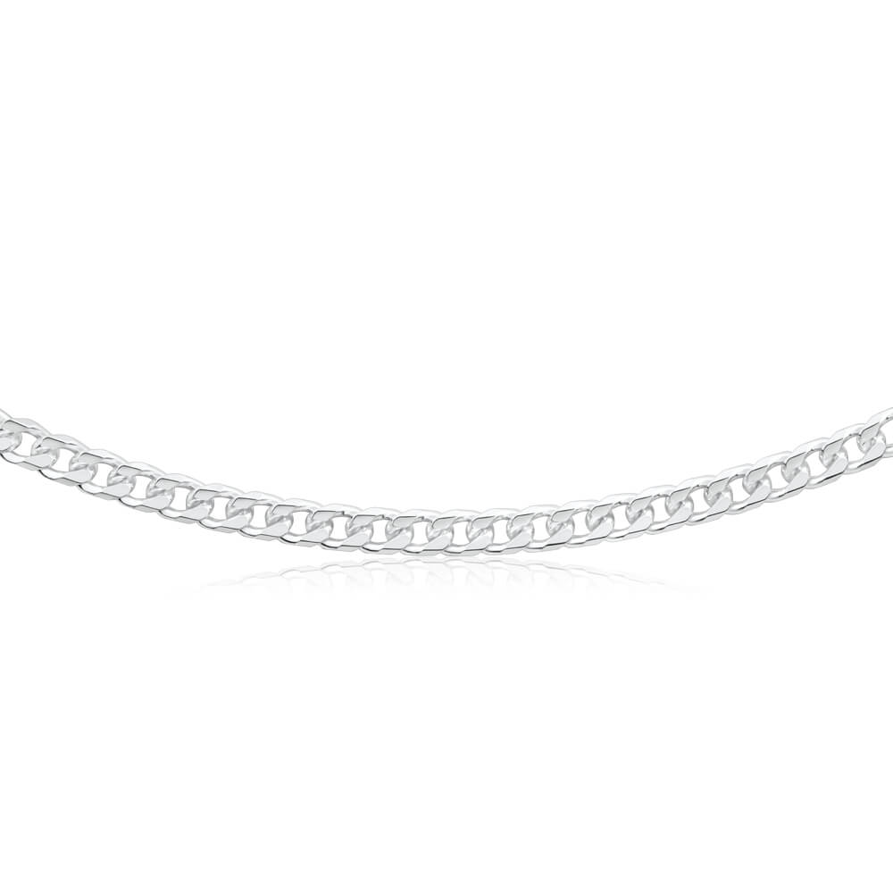 Sterling Silver Diamond Cut 55cm 200 Gauge Curb Chain