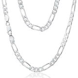 Sterling Silver 55cm Diamond Cut Figaro 1-3 Chain