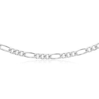 Sterling Silver 55cm Diamond Cut Figaro 1-3 Chain