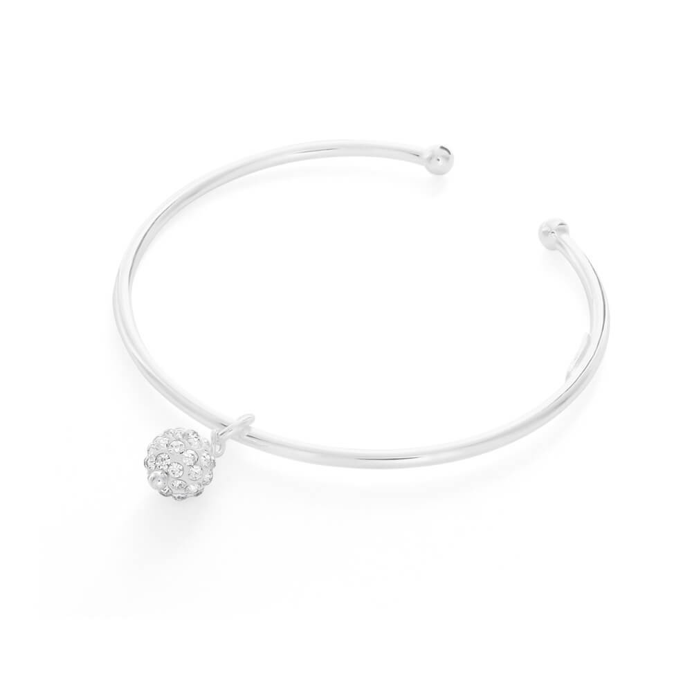 Sterling Silver Crystal all Baby 45mm Bangle