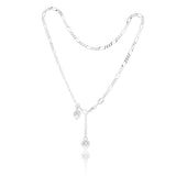 Sterling Silver Figaro 1:3 Hearts Anklet