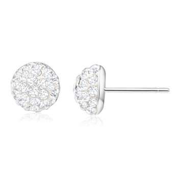 Sterling Silver CrystalDone 8mm Stud Earrings