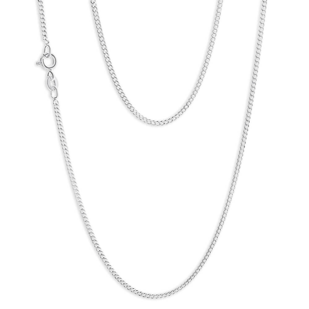 Sterling Silver Curb 60cm Chain
