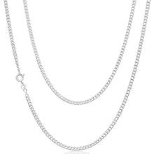 Load image into Gallery viewer, Sterling Silver 80 Gauge Diamond Cut 55cm Curb Chain