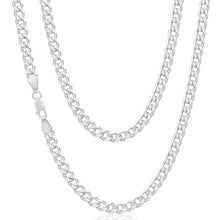 Load image into Gallery viewer, Sterling Silver 150 Gauge Diamond Curb 60cm Curb Chain