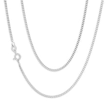 Load image into Gallery viewer, Sterling Silver Unisex Curb 50 Gauge 45cm Chain