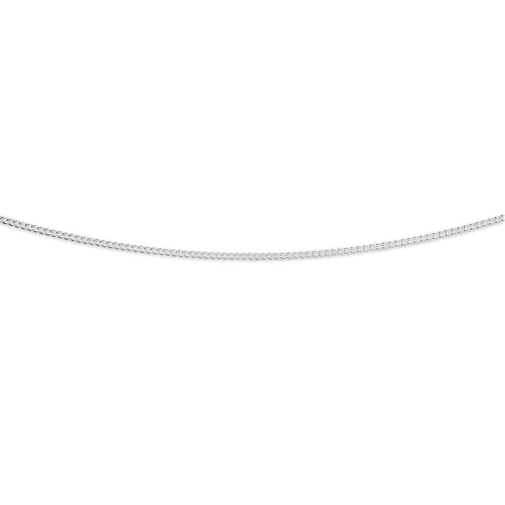 Sterling Silver Unisex Curb 50 Gauge 45cm Chain