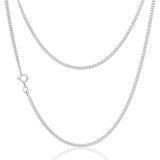 Sterling Silver Curb 60 Gauge 45cm Chain