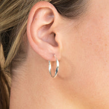 Load image into Gallery viewer, Sterling Silver 20mm Twisted Hoop Earrings