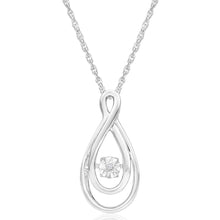 Load image into Gallery viewer, Sterling Silver Dancing Diamond Infinity Chain Included