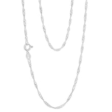 Load image into Gallery viewer, Sterling Silver Singapore 30 Gauge 45cm Chain