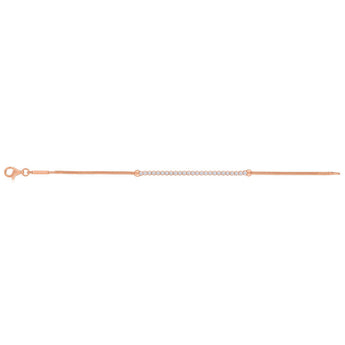 Gold Plated Sterling Silver Cubic Zirconia 18cm Bracelet