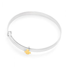Load image into Gallery viewer, Sterling Silver Gold Plated Little Angel Expandable Baby Bangle