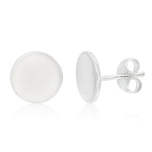 Load image into Gallery viewer, Sterling Silver Flat Disc Stud Earrings