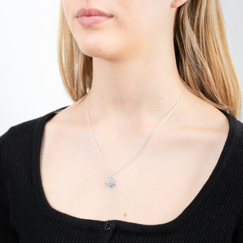 Sterling Silver Love Forever Puzzle Break Pendant With 45cm Chains