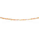 Three Tone Sterling Silver and Gold Plated Multi Strand 42cm Necklace