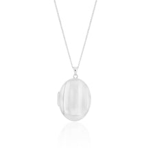 Load image into Gallery viewer, Sterling Silver Oval Plain Locket 31mm