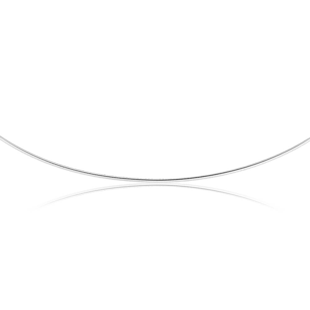 Sterling Silver Omega Flat 2mm x 45cm Chain