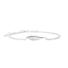 Load image into Gallery viewer, Sterling Silver Fancy Feather Bracelet 16+3cm
