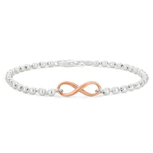 Load image into Gallery viewer, Gold Plated Sterling Silver Ball Infinity Bracelet