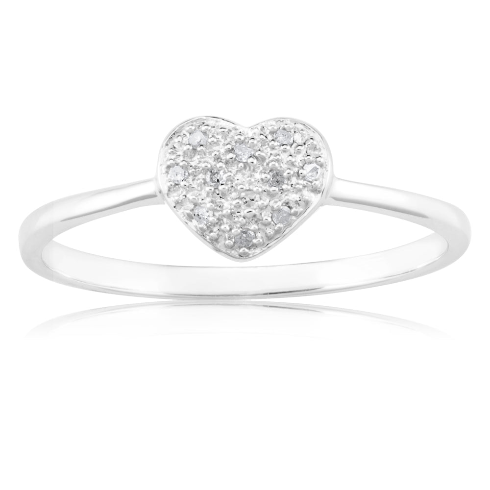 Heart shaped on sale sterling silver rings