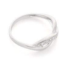 Load image into Gallery viewer, Sterling Silver Infinity Diamond Ring