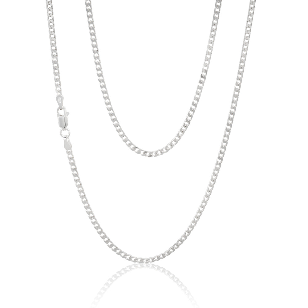 Sterling Silver Curb Chain 80 gauge 55cm