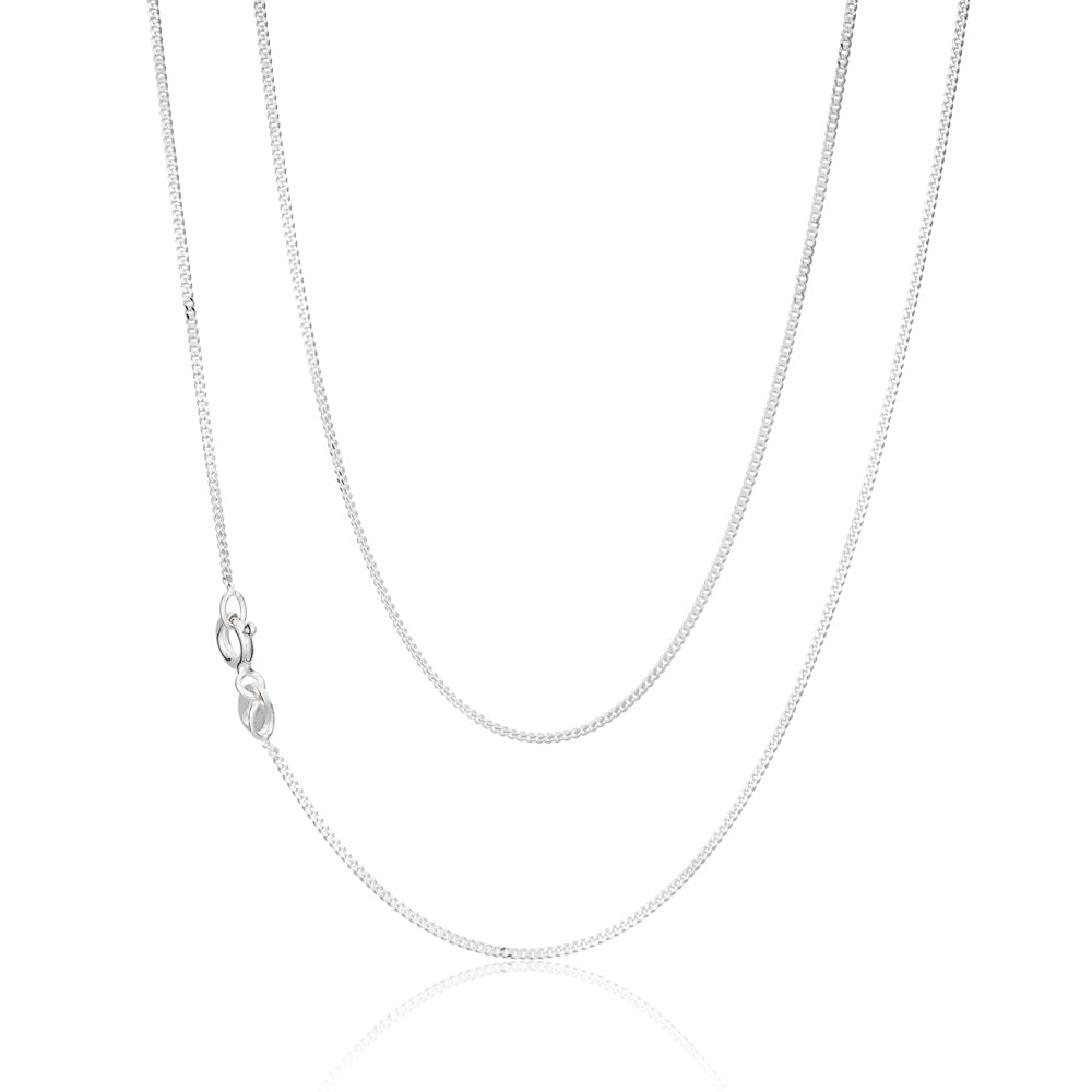 Sterling Silver Curb Chain 30 gauge 45cm