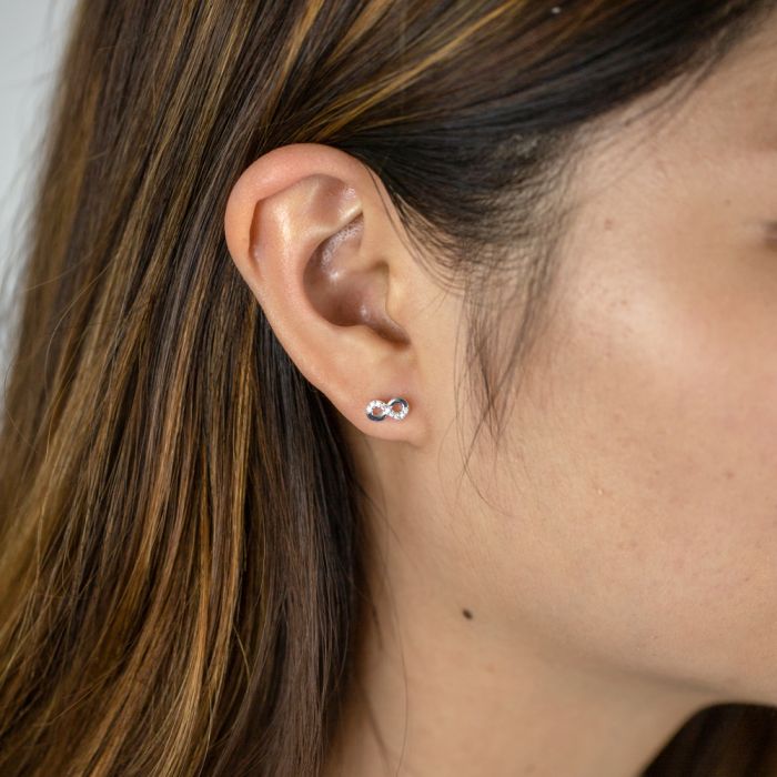 Sterling silver cubic zirconia stud earrings deals